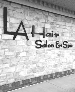 LA Hair Logo Sign